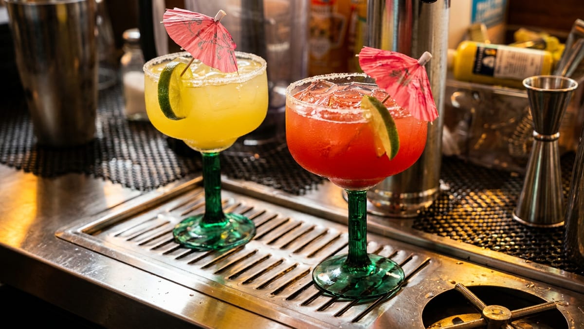 Margaritas, cocktails, and cold beer